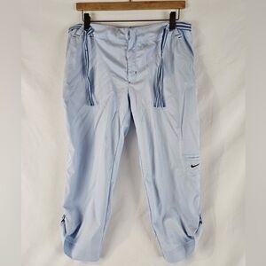 Nike Light Blue Capri Cargo Track Pants with Drawstring